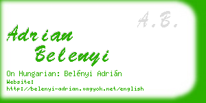 adrian belenyi business card